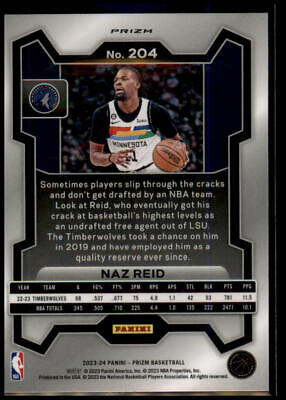 2023-24 Panini Prizm #204 Naz Reid Prizms Silver