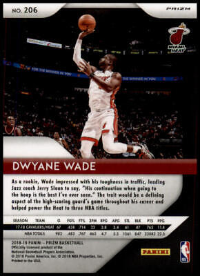 2018-19 Panini Prizm #206 Dwyane Wade Prizms Ruby Wave