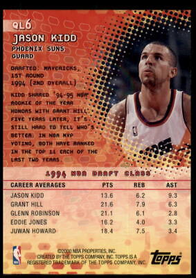 2000-01 Topps #QL6 Jason Kidd Quantum Leaps