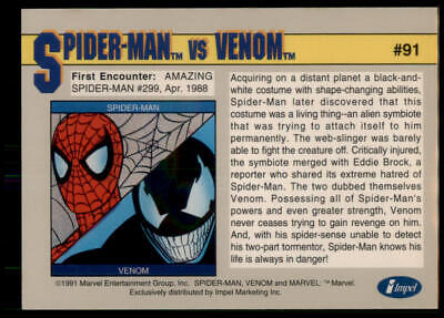 1991 Impel Marvel Universe II #91 Spider-Man vs. Venom