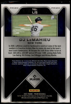 2021 Panini Prizm #LI5 DJ LeMahieu Lumber Inc. Silver Prizm