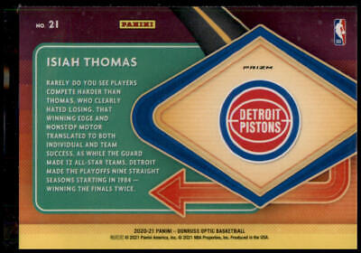 2020-21 Donruss Optic #21 Isiah Thomas Express Lane Purple