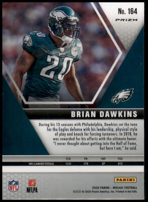 2020 Panini Mosaic #164 Brian Dawkins Prizm Camo Pink