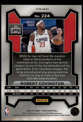 2023-24 Panini Prizm #224 Robert Covington Prizms Pink Ice