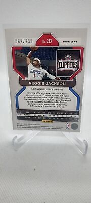 2021-22 Panini Prizm #213 Reggie Jackson Red #/299