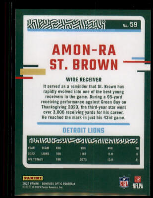 2023 Donruss Optic #59 Amon-Ra St. Brown