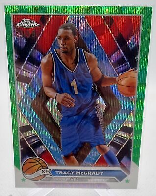 2023-24 Topps Chrome #24 Tracy McGrady Green Wave Refractors #/65