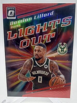 2023-24 Donruss Optic #1 Damian Lillard Lights Out Red #/99