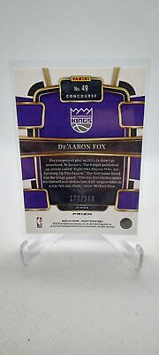 2023-24 Panini Select #49 De'Aaron Fox Blue Scope Prizms #/249