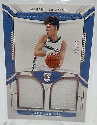 2022-23 Panini National Treasures #RD-JRM Jake LaRavia Rookie Dual Patch #/99