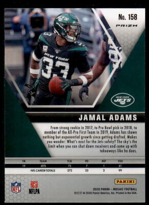 2020 Panini Mosaic #158 Jamal Adams Prizm Reactive Gold