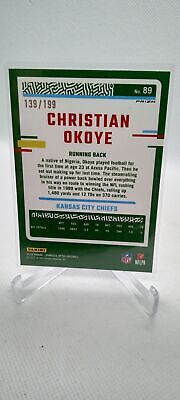 2023 Donruss Optic #89 Christian Okoye Blue #/199