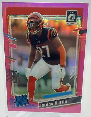 2023 Donruss Optic #221 Jordan Battle Pink Prizm Rated Rookie