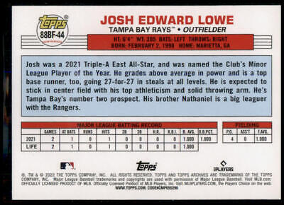 2022 Topps Archives #88BF-44 Josh Lowe 1988 Topps Big Foil Rookie