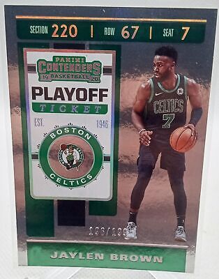 2019-20 Panini Contenders #42 Jaylen Brown Playoff Ticket #/199