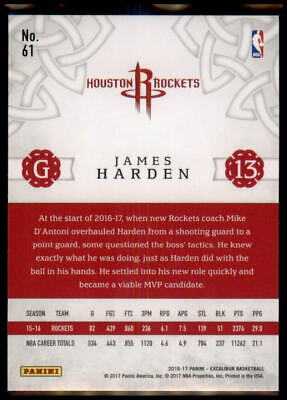 2016-17 Panini Excalibur #61 James Harden Lord