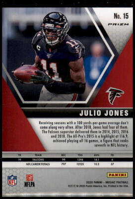 2020 Panini Mosaic #15 Julio Jones Prizm Red Hobby Exclusive Rare