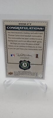 2009 SP Legendary Cuts #DHM-FT Frank Thomas Destined for History Memorabilia