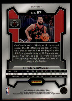 2023-24 Panini Prizm #97 Fred VanVleet Prizms Red Ice