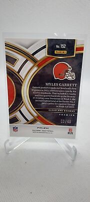 2023 Panini Select #152 Myles Garrett Neon Green Prizms #/49