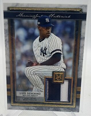 2019 Topps Museum Collection #MMR-LS Luis Severino Meaningful Material Gold #/25