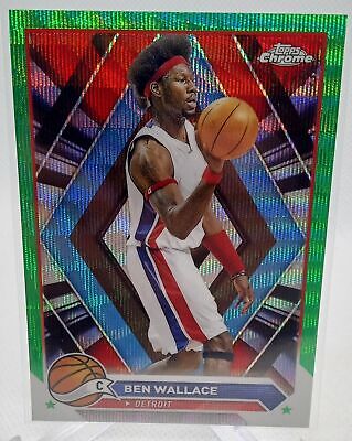 2023-24 Topps Chrome #195 Ben Wallace Green Wave Refractors #/65