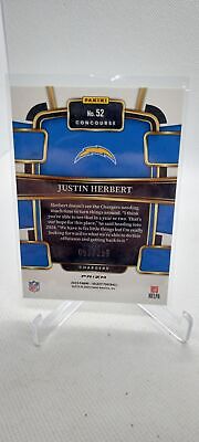 2023 Panini Select #52 Justin Herbert Tri-Color Prizms #/259