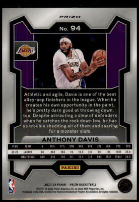 2023-24 Panini Prizm #94 Anthony Davis Prizms Silver