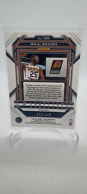 2022-23 Panini Prizm #120 Mikal Bridges Prizms Purple Ice #/149