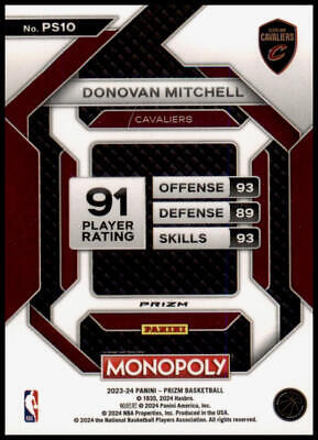 2023-24 Panini Prizm Monopoly #PS10 Donovan Mitchell All-Star Purple