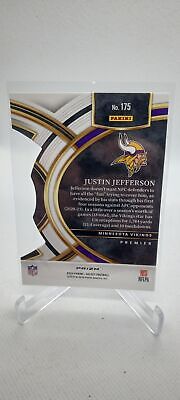 2023 Panini Select #175 Justin Jefferson Red and Blue Prizms Die Cuts