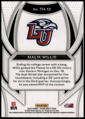 2023 Panini Prizm Draft Picks #TH-12 Malik Willis Trophy Hunting