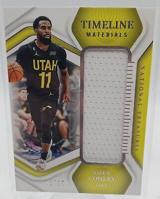 2022-23 Panini National Treasures #TM-MCU Mike Conley Timeline Materials #/99