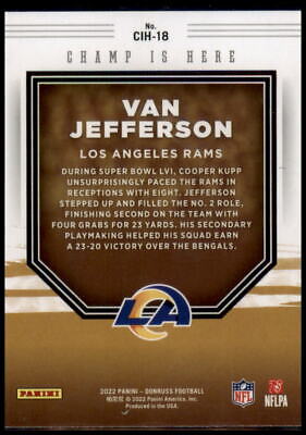 2022 Donruss #CIH-18 Van Jefferson Champ is Here