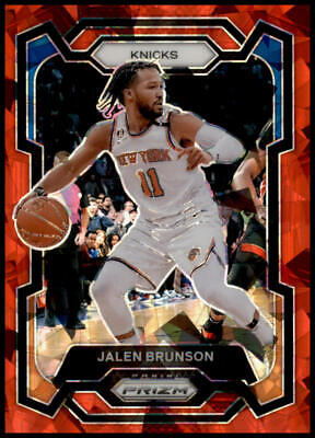 2023-24 Panini Prizm #9 Jalen Brunson Prizms Red Ice