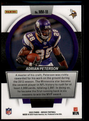 2023 Panini Mosaic #MM-18 Adrian Peterson Men of Mastery