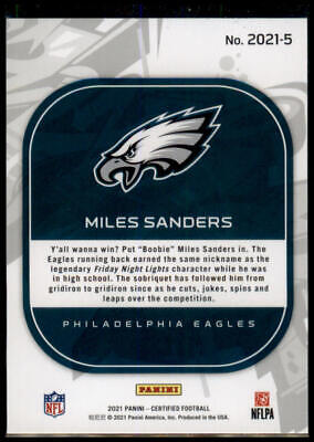 2021 Panini Certified #2021-5 Miles Sanders 2021 Graffiti Rookie