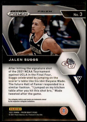 2021 Panini Prizm Draft Picks #3 Jalen Suggs Orange Ice Rookie