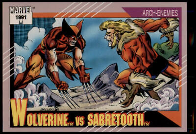 1991 Impel Marvel Universe II #93 Wolverine vs. Sabretooth