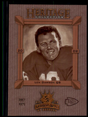 2002 Donruss Gridiron Kings #HC-17 Len Dawson Heritage Collection