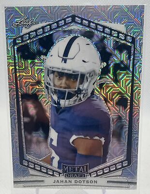 2022 Leaf Draft #P-JD2 Jahan Dotson Metal Portrait Mojo Silver Rookie