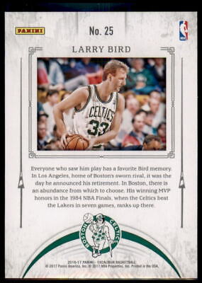 2016-17 Panini Excalibur #25 Larry Bird Jousting