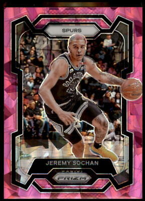 2023-24 Panini Prizm #122 Jeremy Sochan Prizms Pink Ice