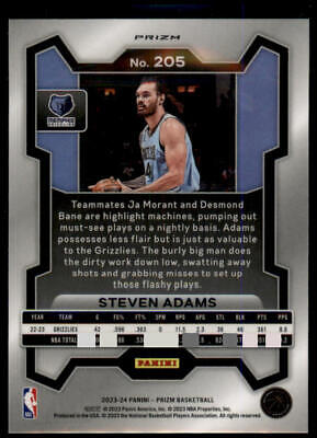 2023-24 Panini Prizm #205 Steven Adams Prizms Silver