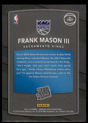 2017-18 Donruss Optic #167 Frank Mason III Rated Rookie Shock