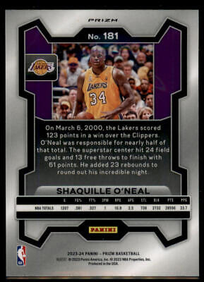 2023-24 Panini Prizm #181 Shaquille O'Neal Prizms Red Ice