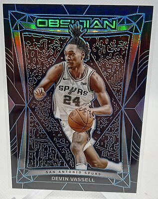 2023-24 Panini Obsidian #143 Devin Vassell Electric Etch Blue #/30