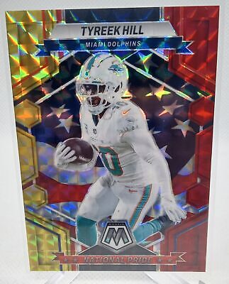 2023 Panini Mosaic #268 Tyreek Hill Red and Yellow Fusion Mosaic #/80