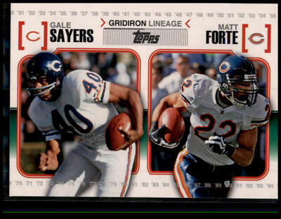 2010 Topps #GL-SF Gale Sayers / Matt Forte Gridiron Lineage