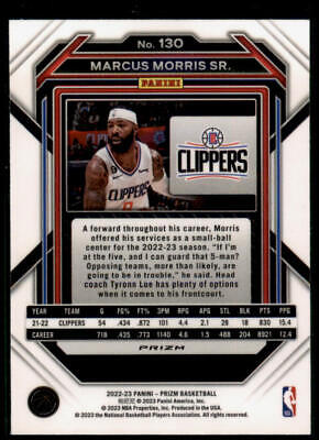 2022-23 Panini Prizm #130 Marcus Morris Sr. Prizms Red Ice